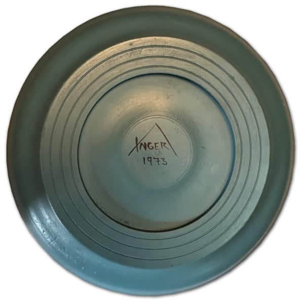 Blue Norwegian Wooden Rosemaling Bowl