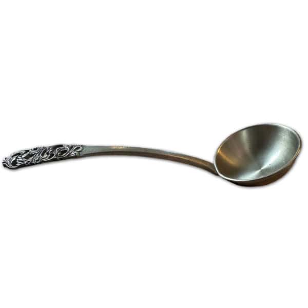 Norwegian Pewter Rosemaling Ladle
