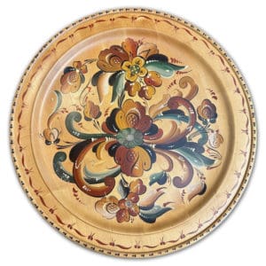 Large Norwegian Rosemaling Plate