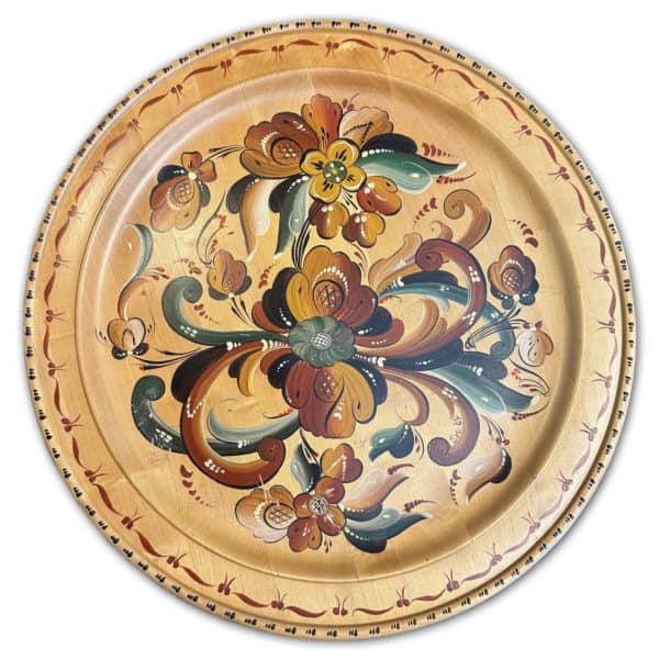 Large Norwegian Rosemaling Plate