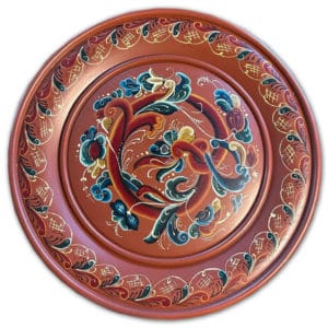 Large Wooden Norwegian Rosemaling Platter