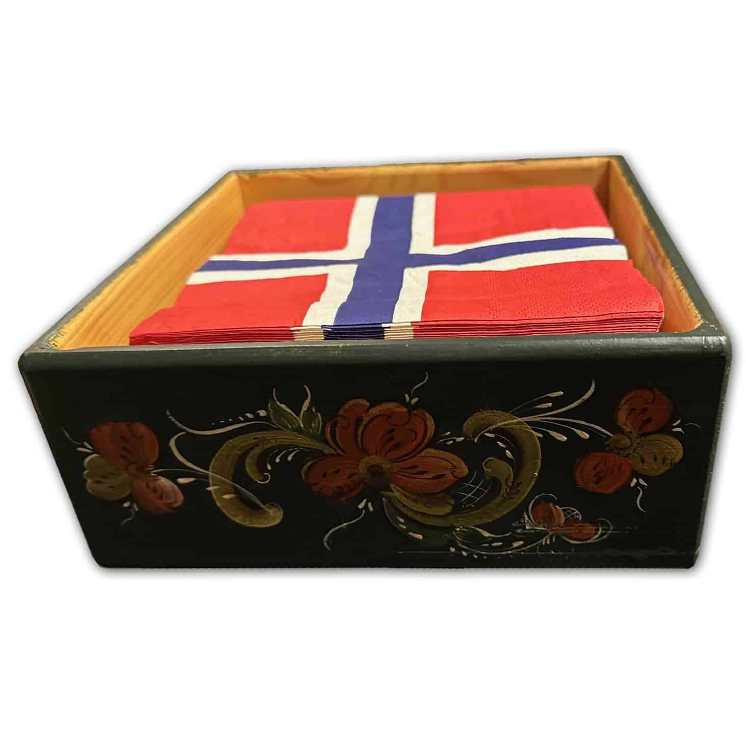 Rosemaling Box / Napkin Holder