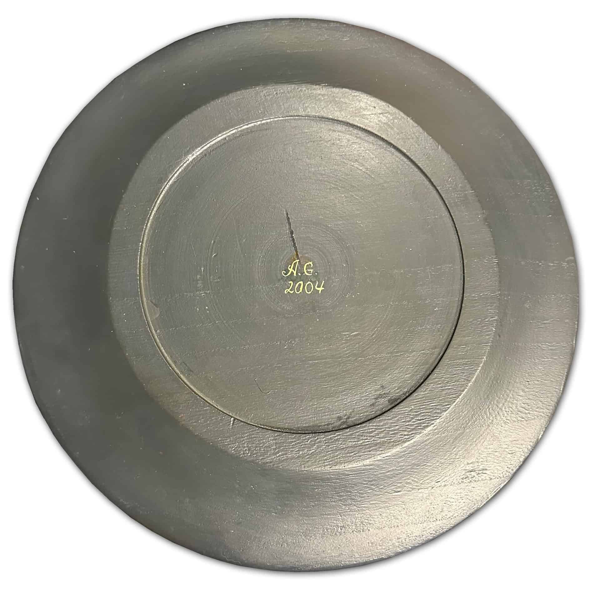 Dark Wooden Rosemaling Plate - Image 3