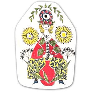 Mid-Century Norwegian Porcelain Platter / Trivet