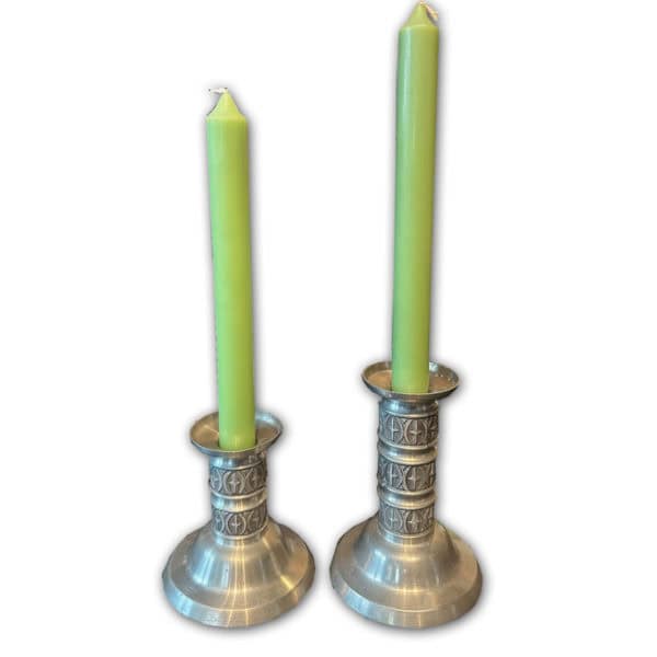Set of Midcentury Pewter Norwegian Candleholders