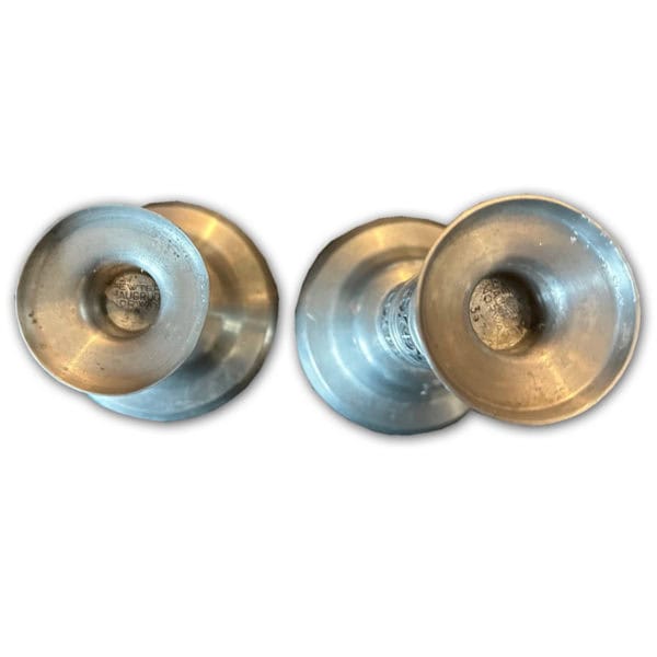 Set of Midcentury Pewter Norwegian Candleholders - Image 3