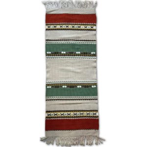 Scandinavian Midcentury Hand Woven Wool Table Runner