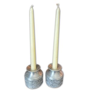 Norwegian Pewter Candlestick holders