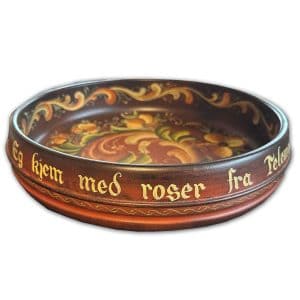 Norwegian Wooden Rosemaling Bowl
