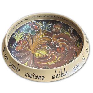 Norwegian Wooden Rosemaling Bowl